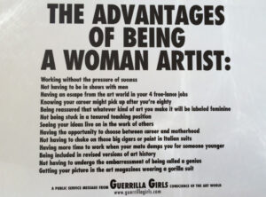 The Advantages of Being A Woman Artist 1988 – Guerrilla Girls